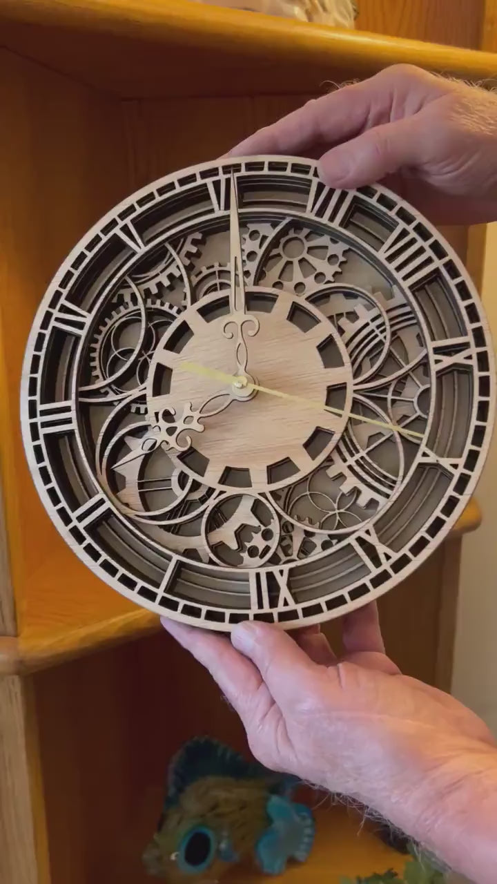 Unique 10" GEAR CLOCK