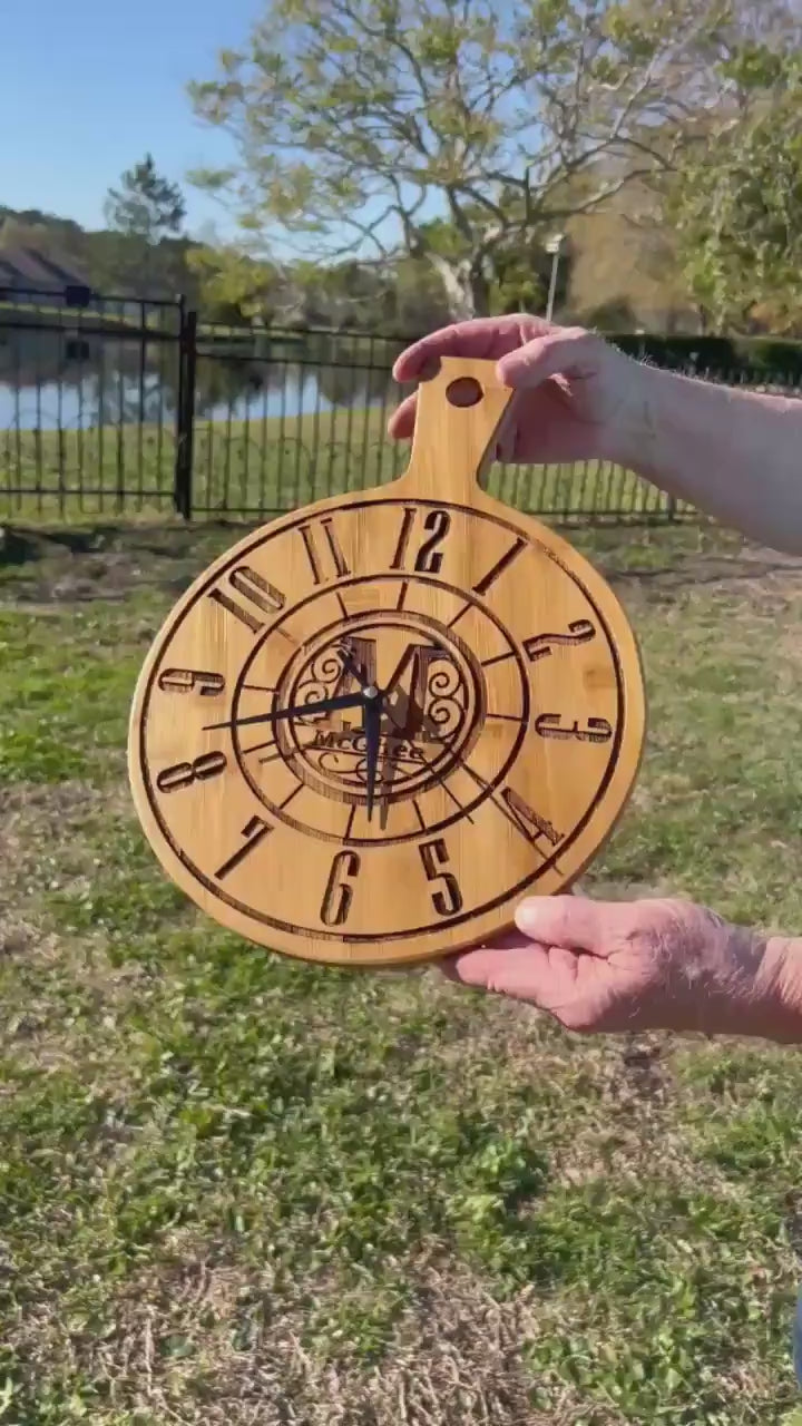 Natural bamboo CLOCK