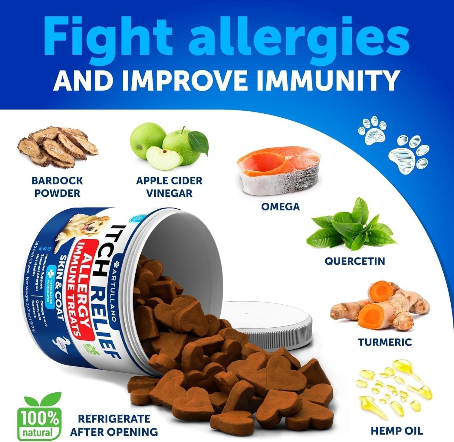 Probiotics for Dogs Support Gut Health Itchy Skin Allergies Immunity Yeast Balance Dog Probiotics and Digestive Enzymes with Prebiotics Reduce Diarrhea Gas 180 Probiotic Chews for Dogs - Dog Time Outlet