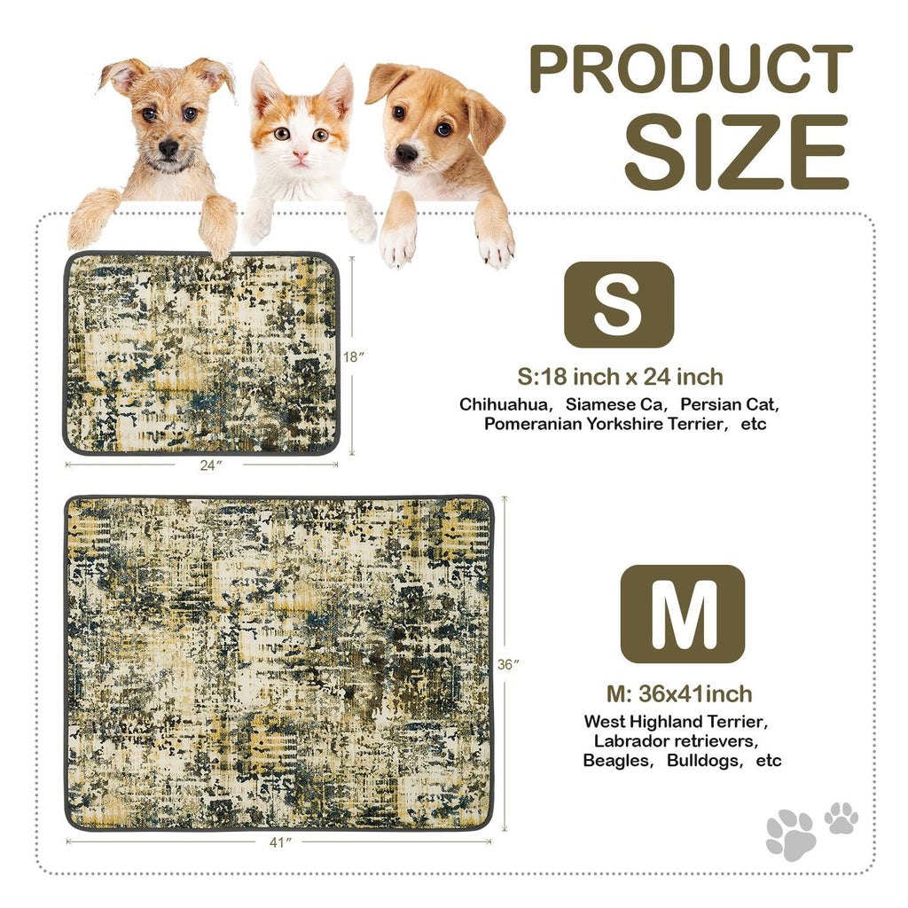 Qeils Washable Pee Pads for Dogs, 2 Pack Reusable Puppy Pads 36"x41" Super Absorbent Leakproof Dog Training Pads, Non - Slip Potty Pads for Floor, Crate, Couch, Whelping Pads Litter Mat Puppy Supplies - Dog Time Outlet