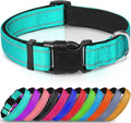 Reflective Dog Collar; Soft Neoprene Padded Breathable Nylon Pet Collar Adjustable for Medium Dogs - Dog Time Outlet