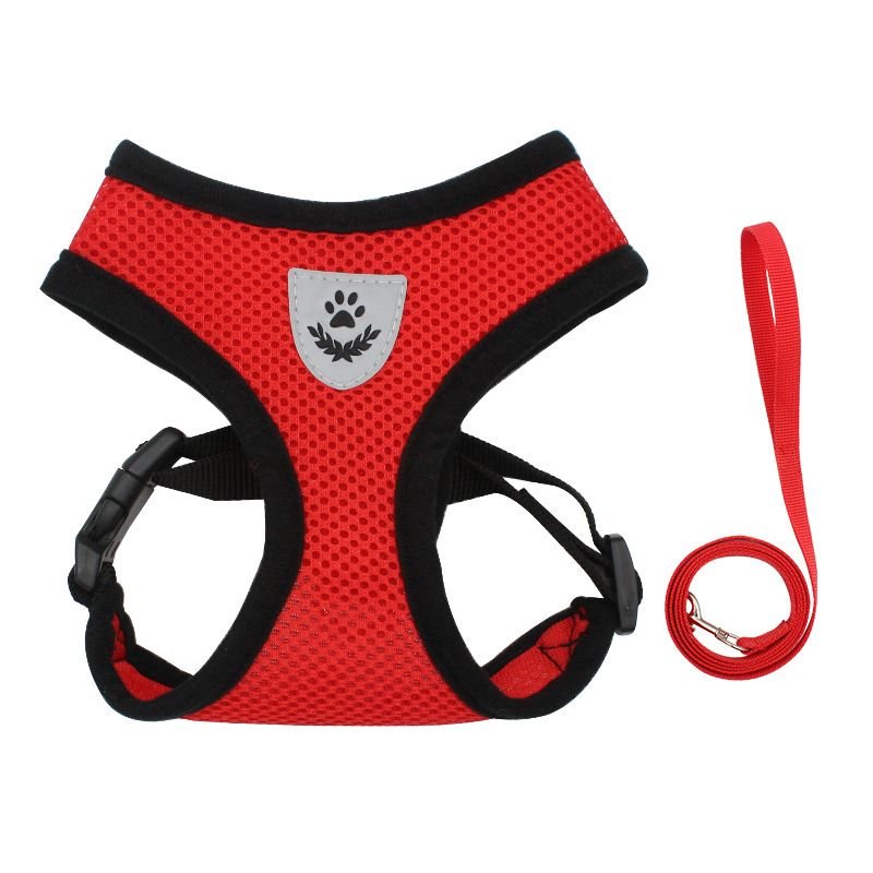 Reflective Pet Harness And Leash Set For Dog & Cat; Adjustable No Pull Dog Harness With Soft Mesh - Dog Time Outlet