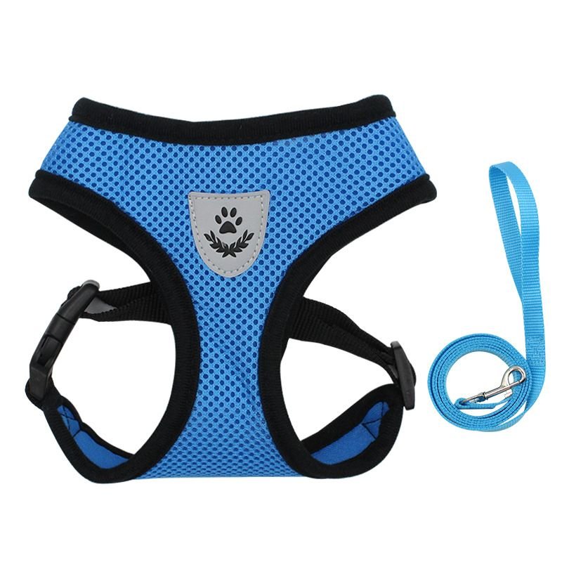 Reflective Pet Harness And Leash Set For Dog & Cat; Adjustable No Pull Dog Harness With Soft Mesh - Dog Time Outlet