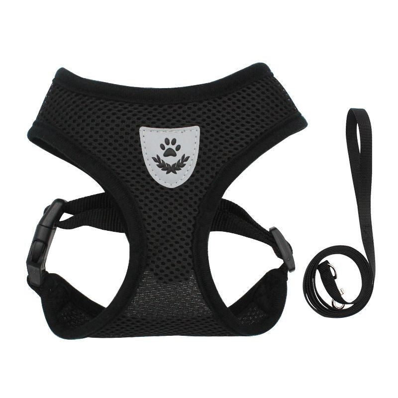 Reflective Pet Harness And Leash Set For Dog & Cat; Adjustable No Pull Dog Harness With Soft Mesh - Dog Time Outlet