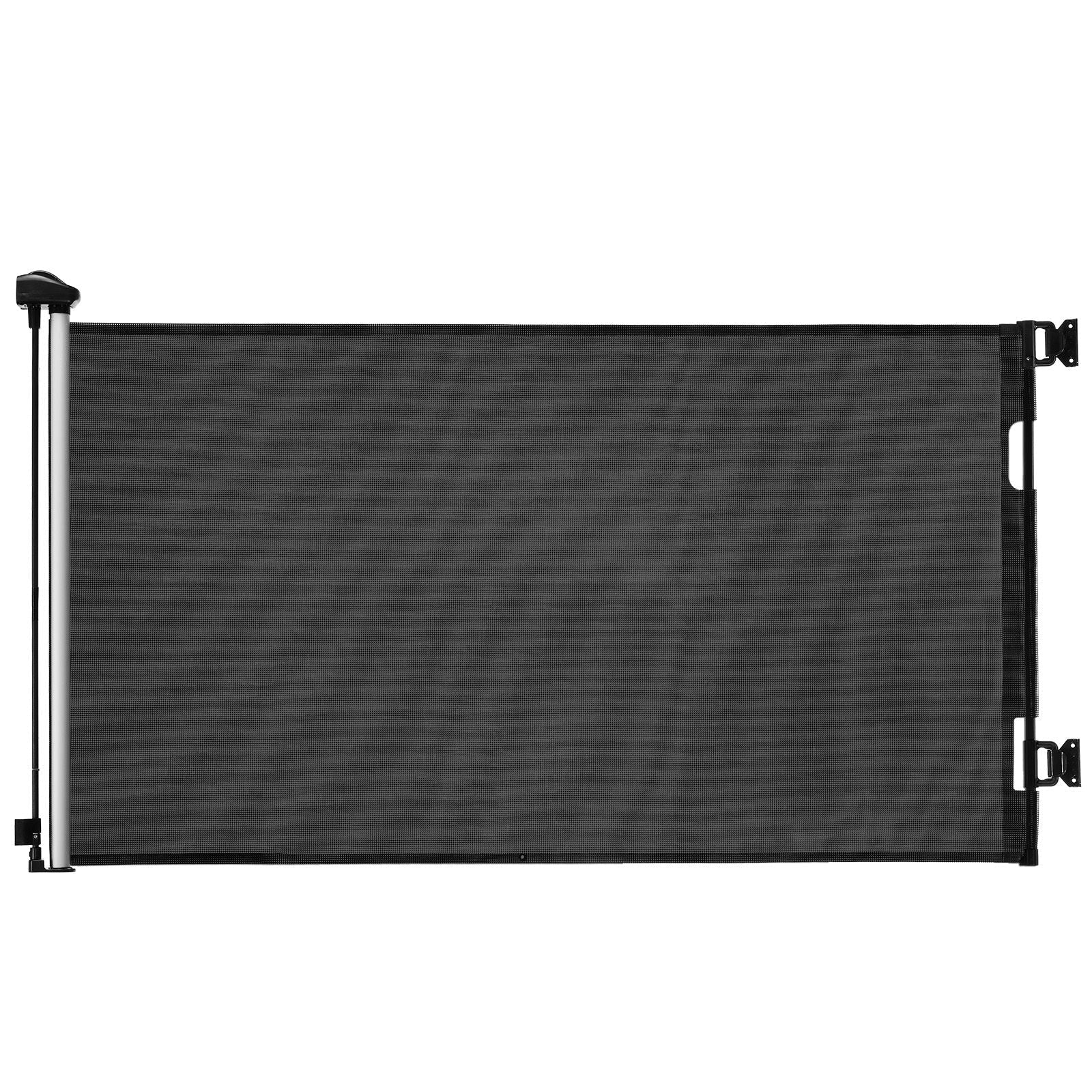Retractable Baby Gate, Extends to 72.8 inch Wide, 31.3 inch Tall, with Security Lock, Easy to Use, Walk Through Without Tripping, Mesh Dog Gate for Stairs, Hallways, Indoor/Outdoor, Black - Dog Time Outlet