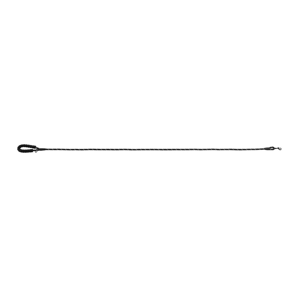 Rope Dog Leash, 6ft Heavy Duty Dog Leash with Comfortable Padded Handle, Strong Nylon Thick Leash with Reflective Threads, Dog walking and Training Leash, for Medium Large Dogs (1/2 in, Black) - Dog Time Outlet
