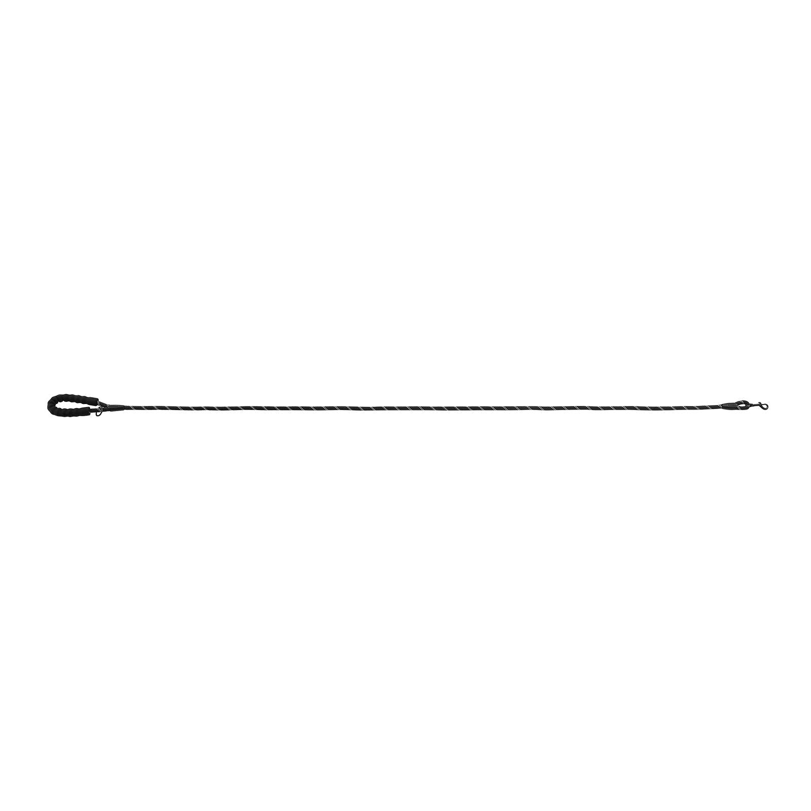 Rope Dog Leash, 6ft Heavy Duty Dog Leash with Comfortable Padded Handle, Strong Nylon Thick Leash with Reflective Threads, Dog walking and Training Leash, for Medium Large Dogs (1/2 in, Black) - Dog Time Outlet