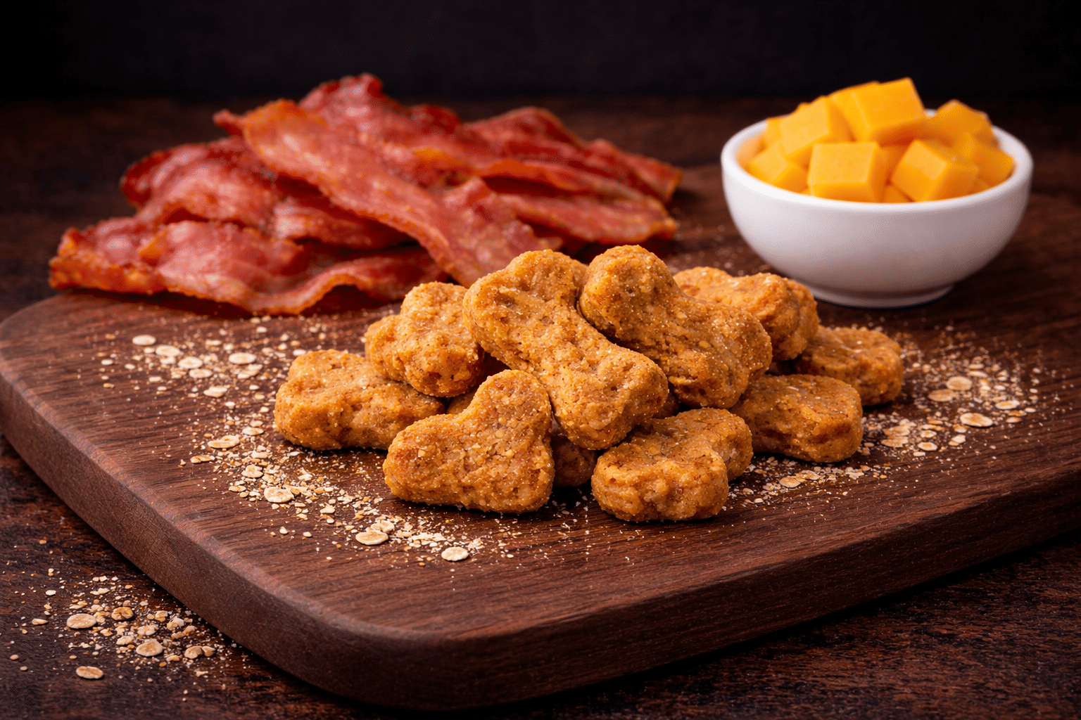 Roscoe & Stella's Handcrafted Bacon & Wisconsin Cheddar Dog Treats - Dog Time Outlet