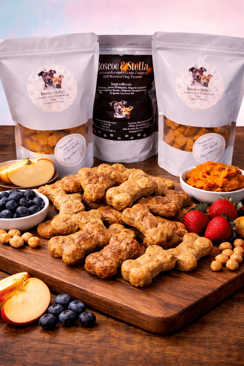 Roscoe & Stella's Premium Handcrafted Grain - Free Peanut Butter & Pumpkin - Dog Time Outlet
