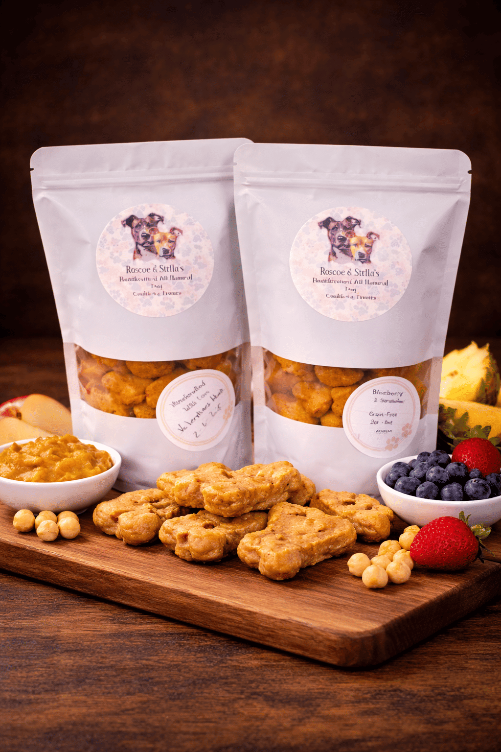 Roscoe & Stella's Premium Handcrafted Grain - Free Peanut Butter & Pumpkin - Dog Time Outlet