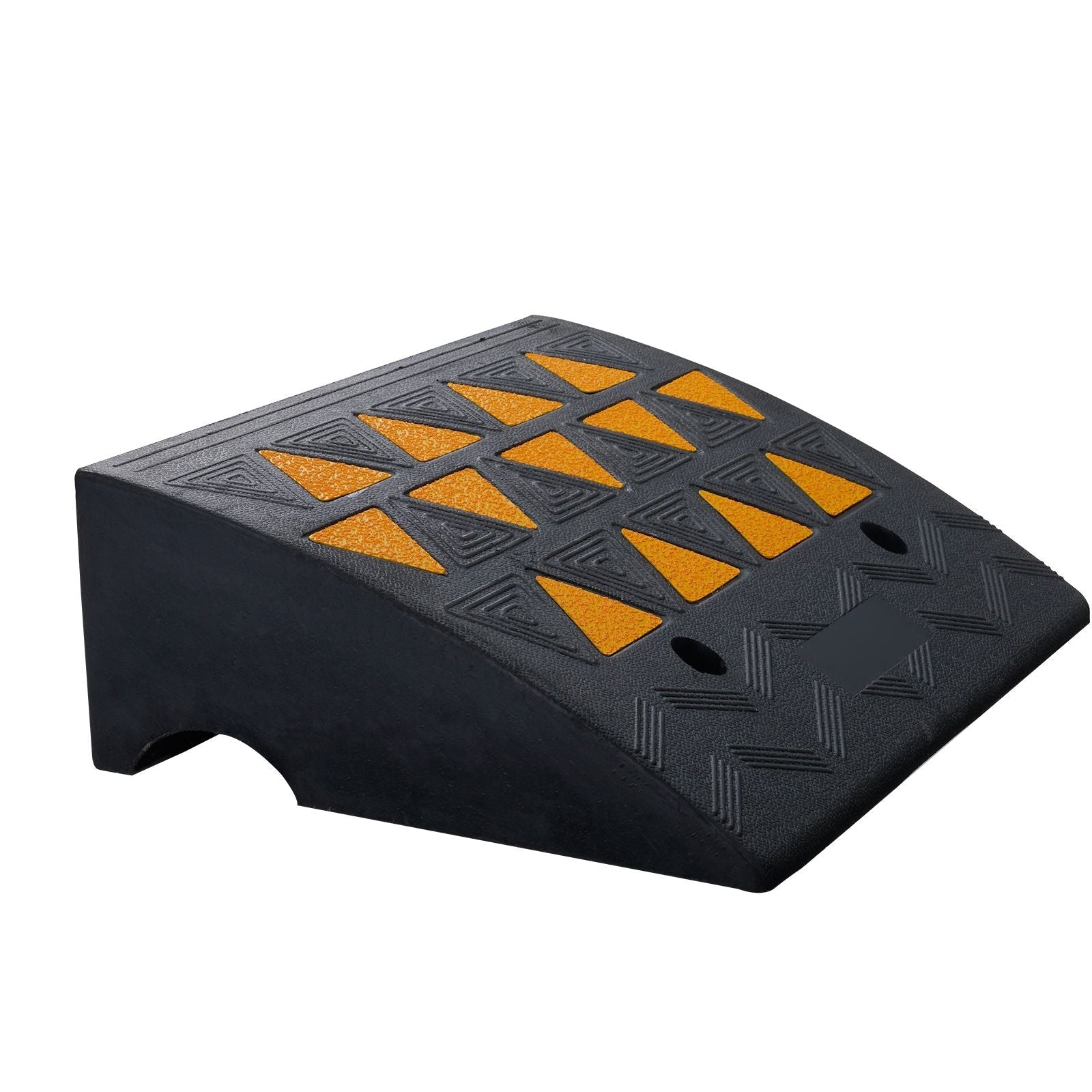 Rubber Curb Ramp 6" Rise Height Sidewalk Curb Ramp, 14.6" Width 19.3" Length Driveway Ramp for Curb, 15T Heavy Duty Rubber Ramp for Forklifts, Trucks, Buses, Cars, Wheelchairs, Bikes - Dog Time Outlet