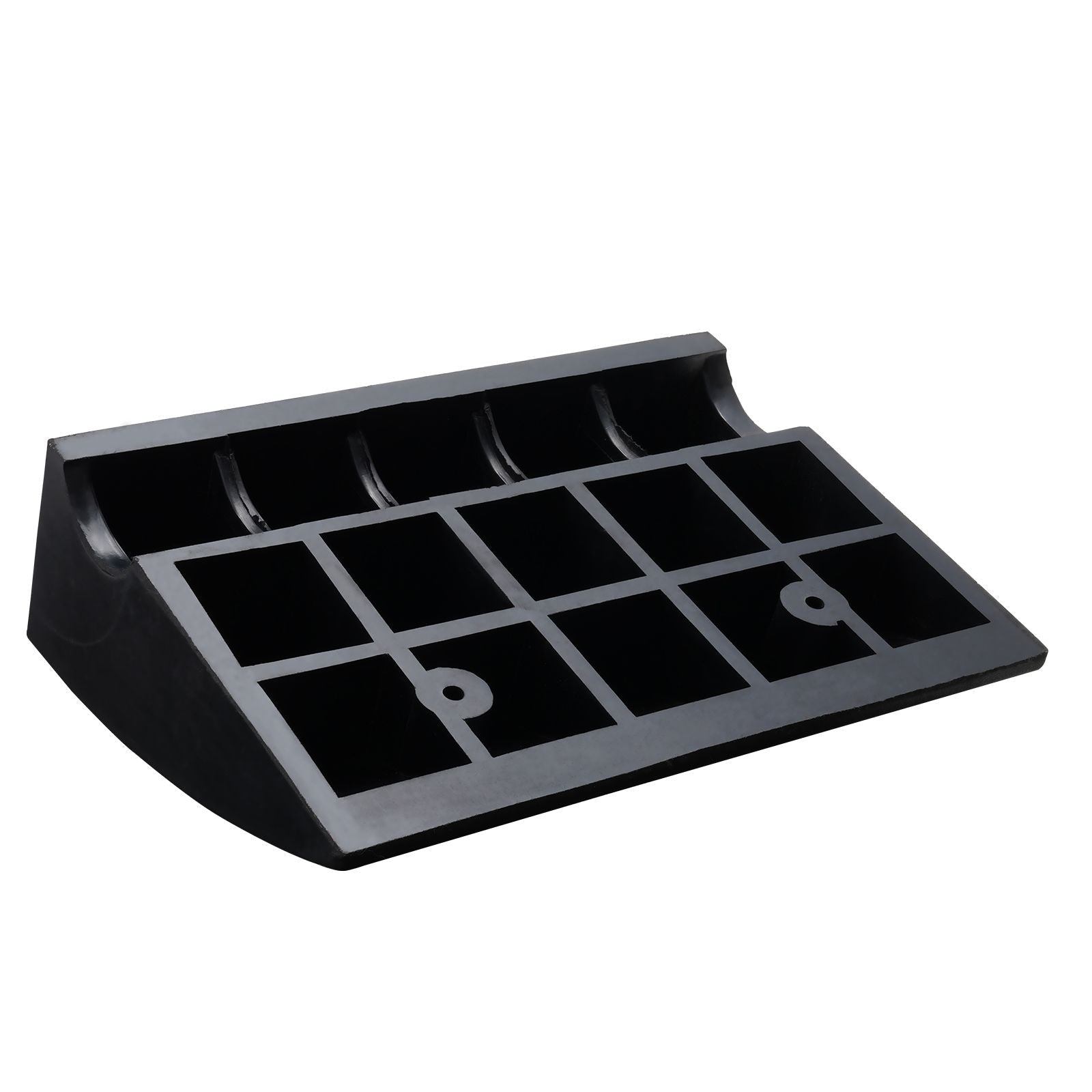 Rubber Curb Ramp 6" Rise Height Sidewalk Curb Ramp, 14.6" Width 19.3" Length Driveway Ramp for Curb, 15T Heavy Duty Rubber Ramp for Forklifts, Trucks, Buses, Cars, Wheelchairs, Bikes - Dog Time Outlet