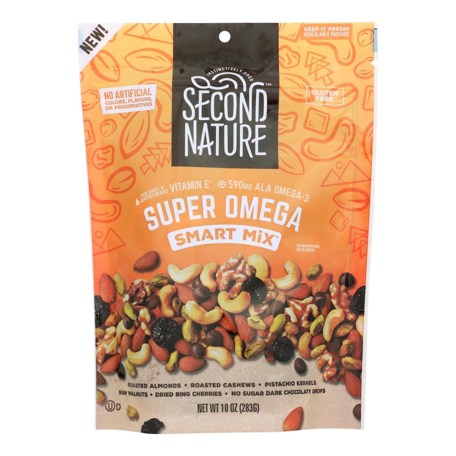 Second Nature - Nut Medley Super Omega Smart Mix - Case Of 6 - 10 Oz - Dog Time Outlet