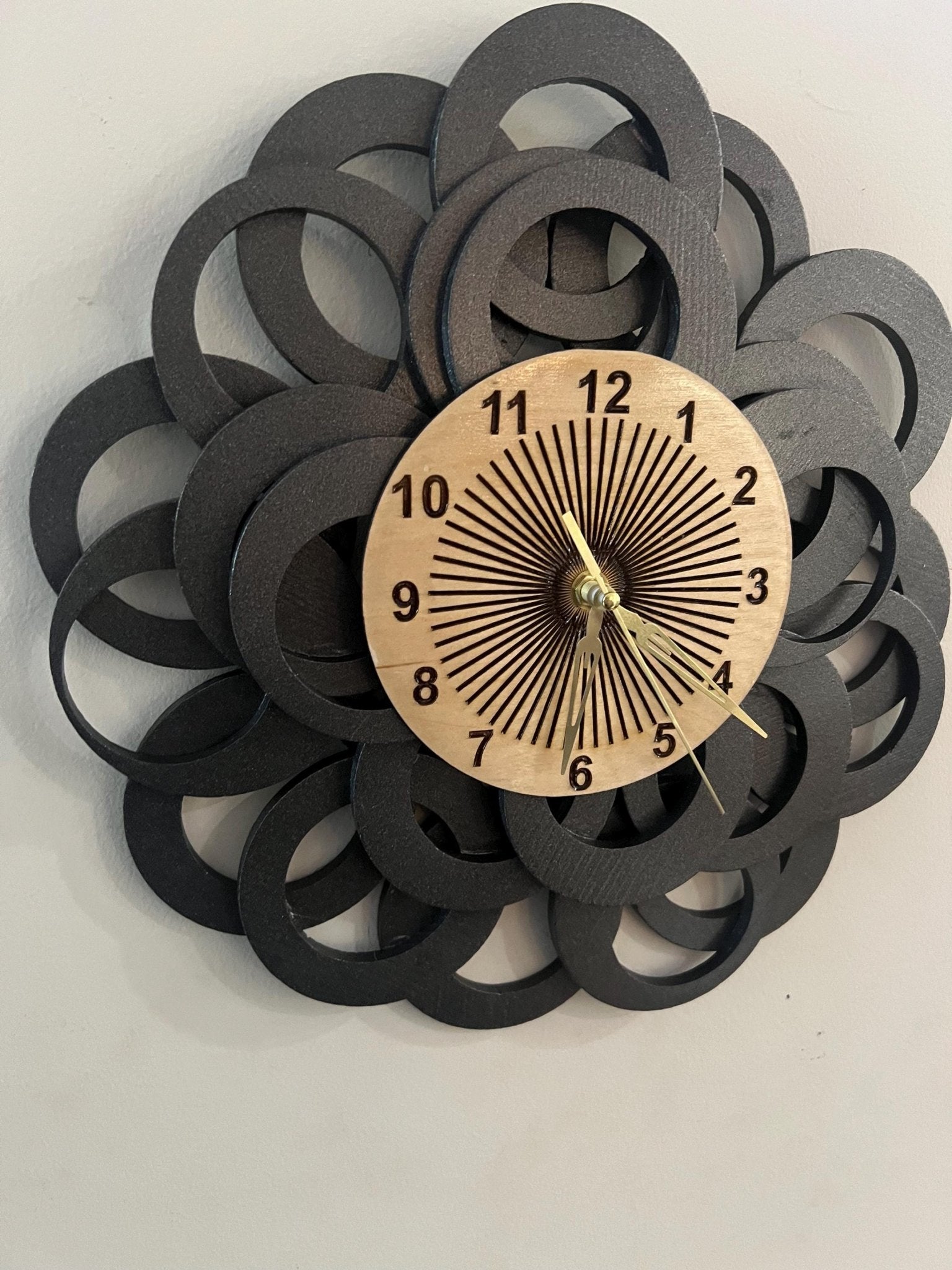 Sky burst 15" abstract clock - Dog Time Outlet