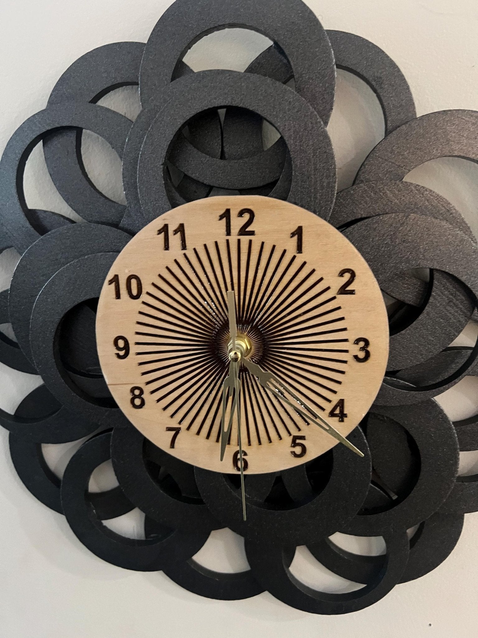 Sky burst 15" abstract clock - Dog Time Outlet