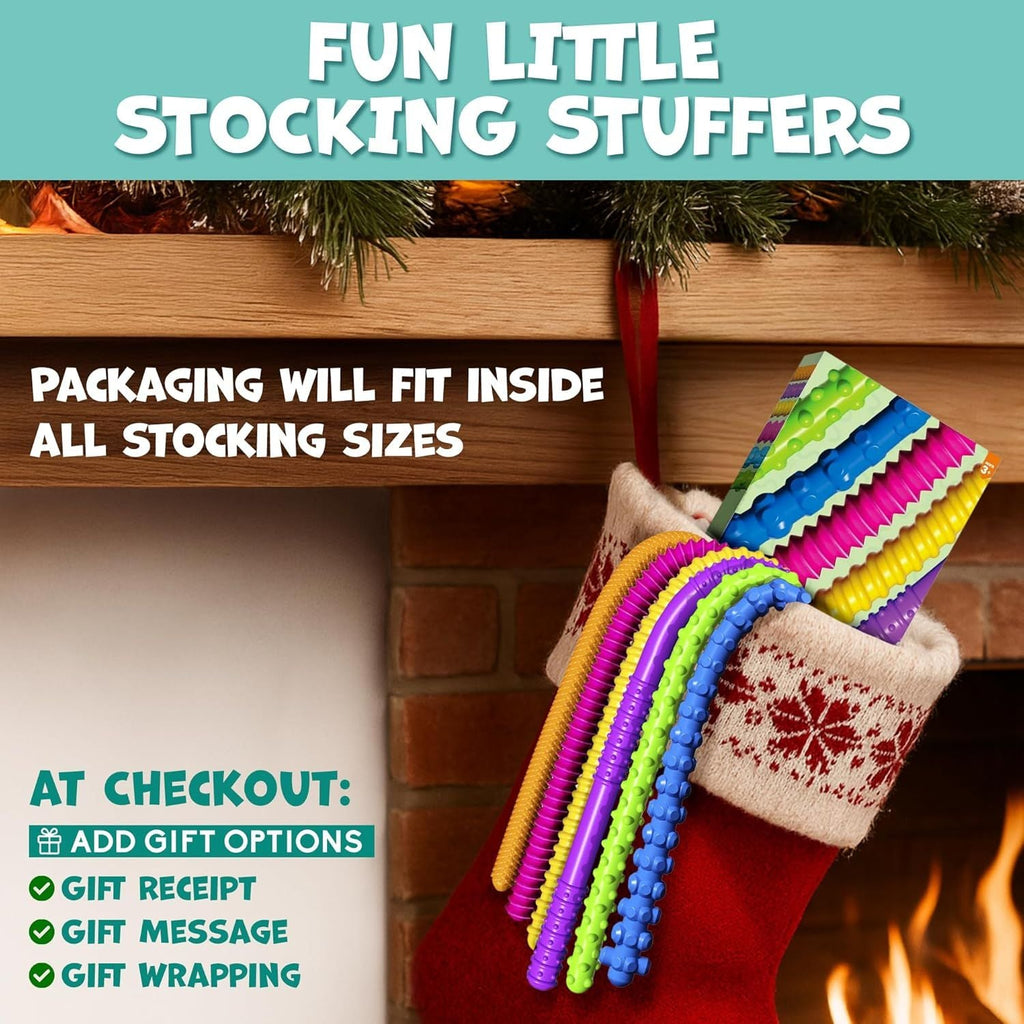Stocking Stuffers for Kids - Stretchy Sensory Strings - Sensory Toys for Kids - Stocking Stuffers for Boys and Girls - Hours of Fun - Sensorial Worms - Dog Time Outlet