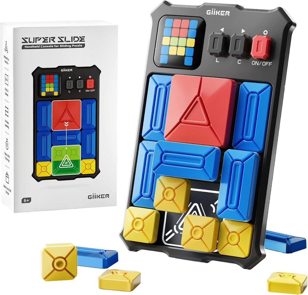 Super Slide Puzzle Games, Original 500+ Challenges Brain Teaser Puzzle, Toys for Kids Teens, Travel Games Birthday Stocking Stuffers for Boys Girls, Activities for Road Trips - Dog Time Outlet