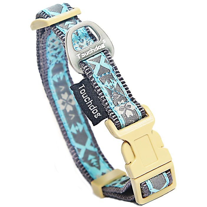 Touchdog 'Shape Patterned' Tough Stitched Embroidered Collar and Leash - Dog Time Outlet