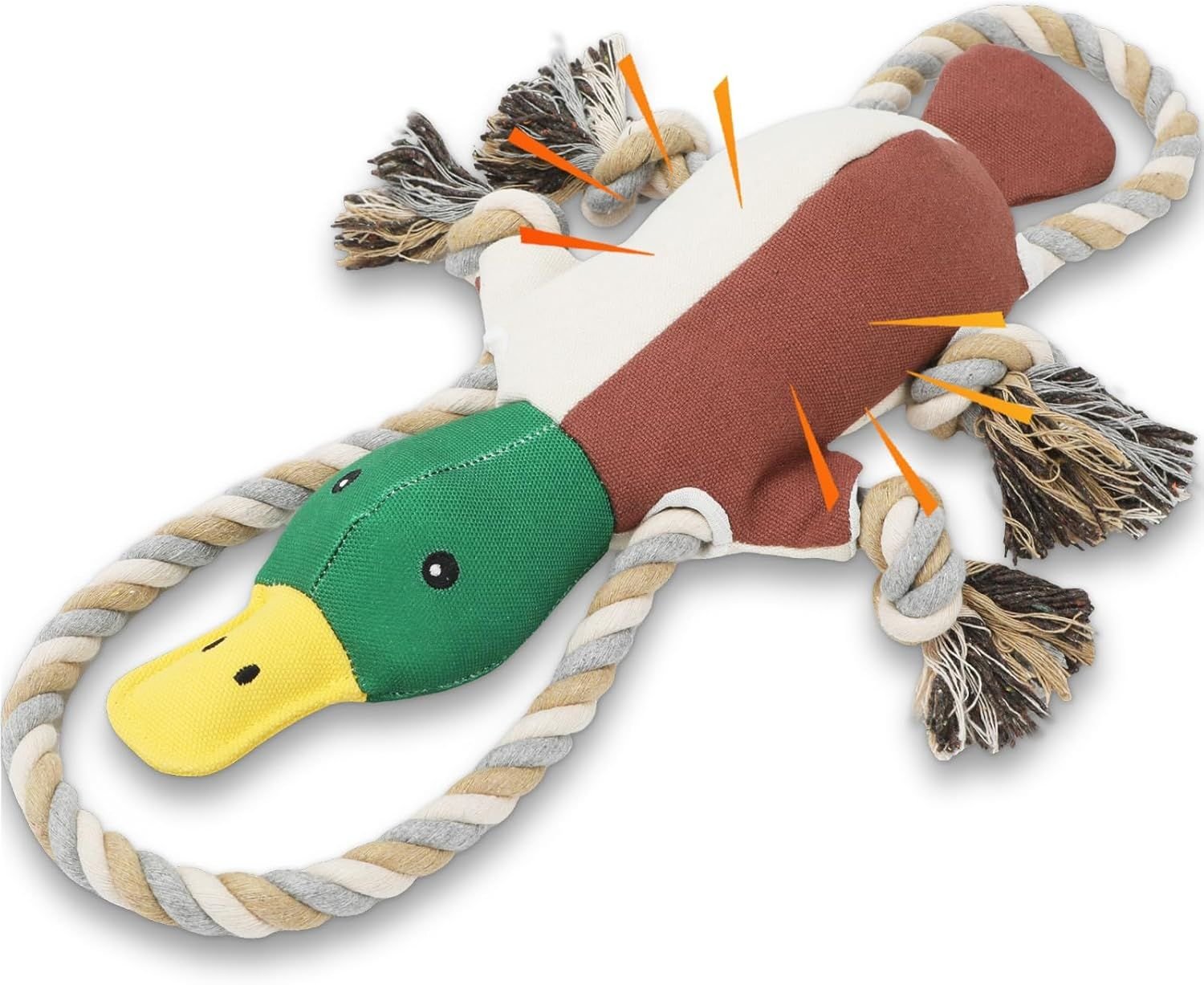Upgraded Duck Dog Toys for Aggressive Chewers Puppy Toys with Crinkle Paper and Squeaker, Interactive Tug of War Dog Toy for Small, Medium, and Large Breeds - Dog Time Outlet