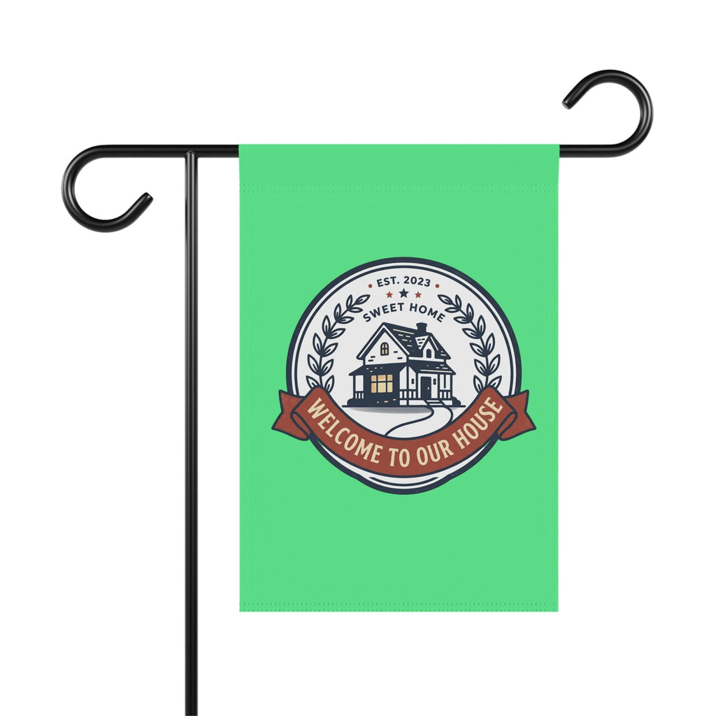 Welcome to Our House Garden Flag - personalized! - Dog Time Outlet