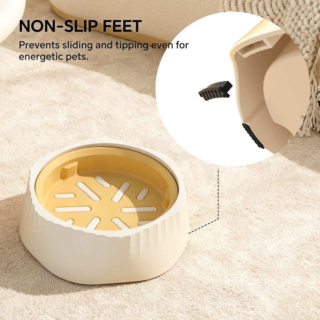 White dual - purpose slow food bowl, fast/slow food can be freely switched to adapt to different pet eating habits, cross - border hot selling pet supplies - Dog Time Outlet
