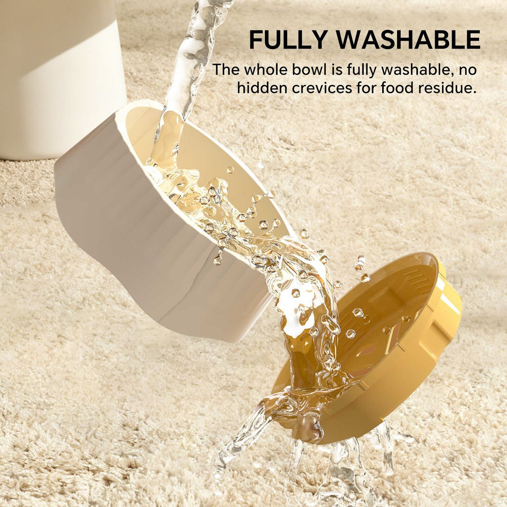 White dual - purpose slow food bowl, fast/slow food can be freely switched to adapt to different pet eating habits, cross - border hot selling pet supplies - Dog Time Outlet
