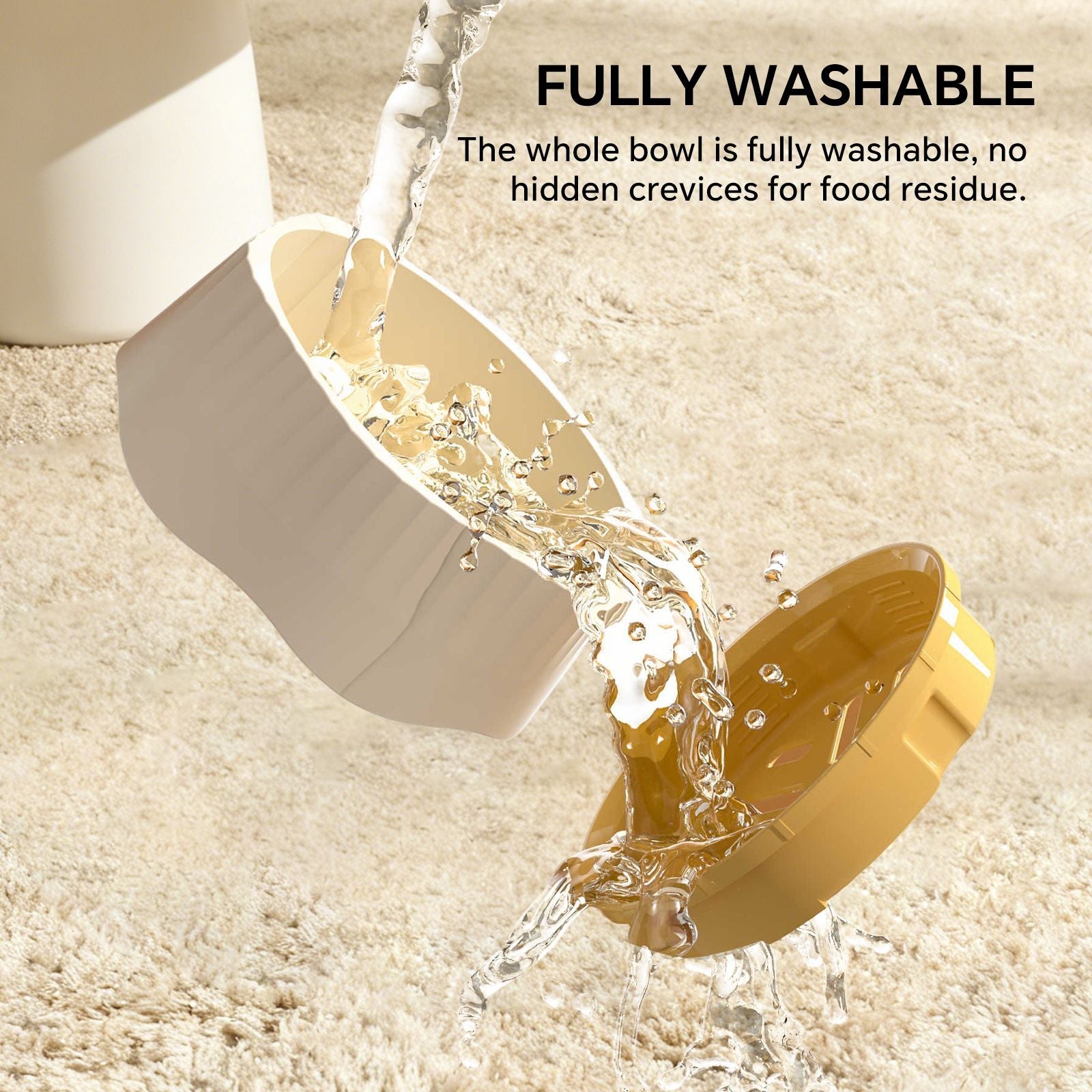 White dual - purpose slow food bowl, fast/slow food can be freely switched to adapt to different pet eating habits, cross - border hot selling pet supplies - Dog Time Outlet