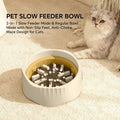 White dual - purpose slow food bowl, fast/slow food can be freely switched to adapt to different pet eating habits, cross - border hot selling pet supplies - Dog Time Outlet