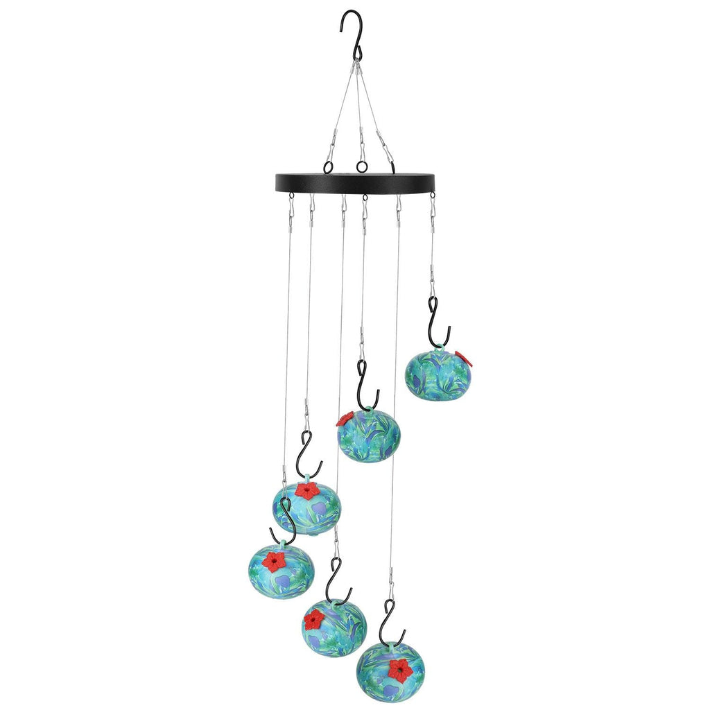 Wind Chimes Humming Bird Feeder Ant and Bee Proof Outdoor Hanging Hummingbird Feeder For Viewing Decoration For Garden Patio Yard Balcony - Dog Time Outlet