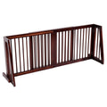 Wooden Pet Gate 3 Panels,Freestanding Length Adjustable - Dog Time Outlet