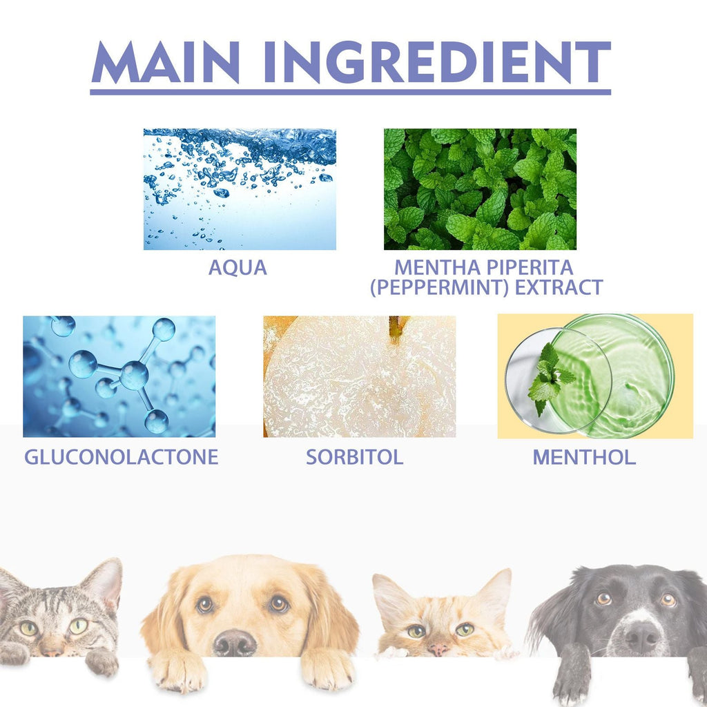 Yegbong Tooth Cleaning Spray For Cats And Dogs, Tooth Stains Fresh Breath Pets Oral Care Spray - Dog Time Outlet